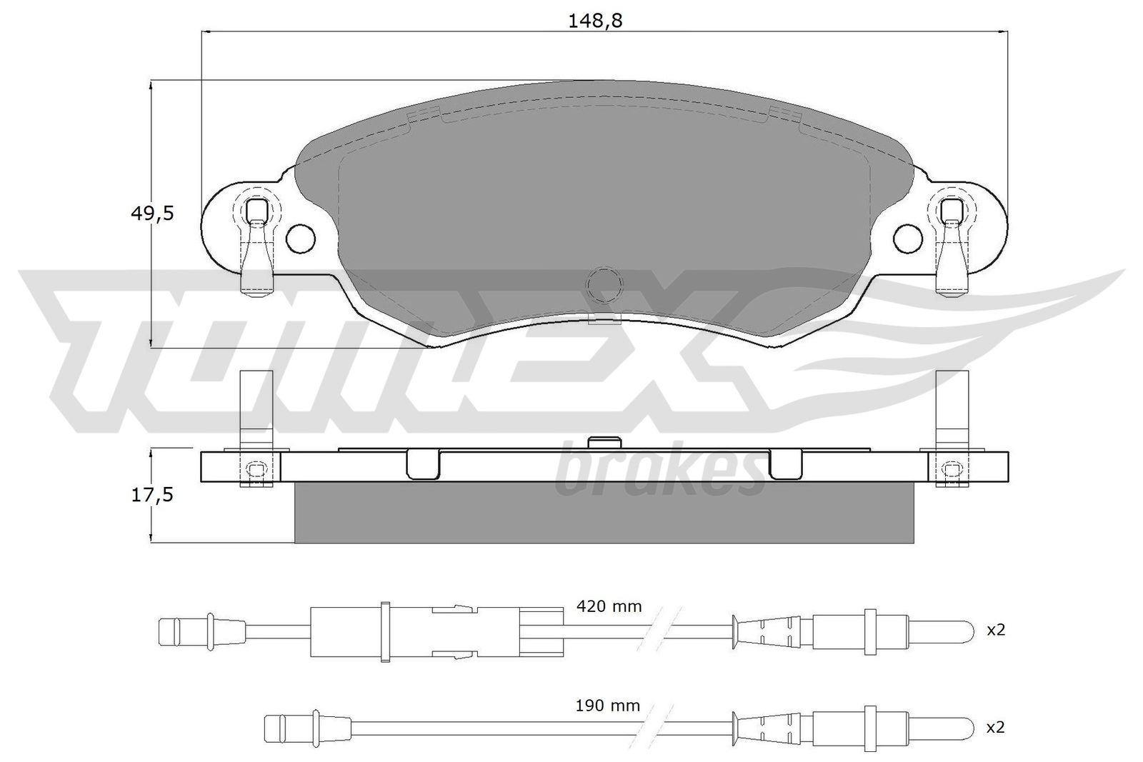 Sada brzdových platničiek kotúčovej brzdy TOMEX Brakes